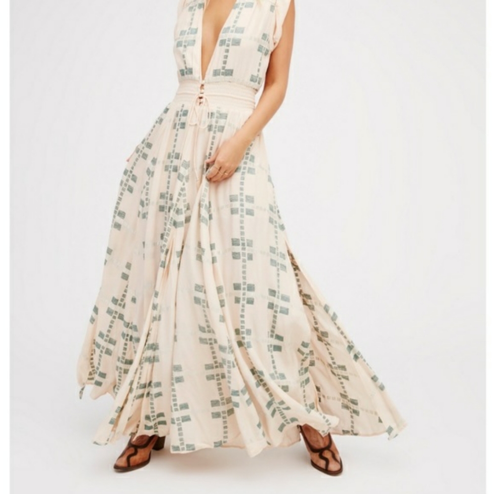 Ultra RARE Free People Summer Flame dress sz L